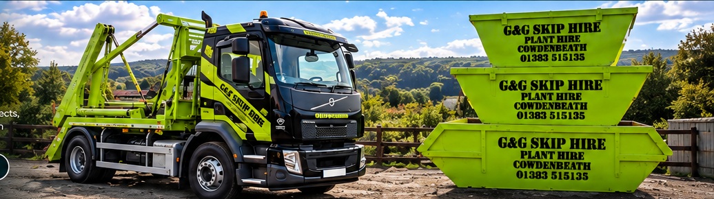 G&G Skip Hire truck and skips
